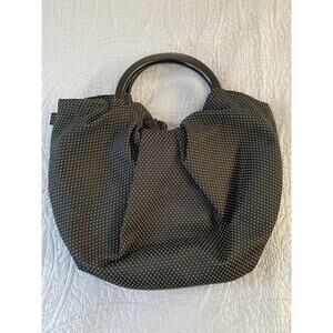 1154 Lill Studio Purse Blk Textured Polka Dot Rvrsble To White Red Blk Floral